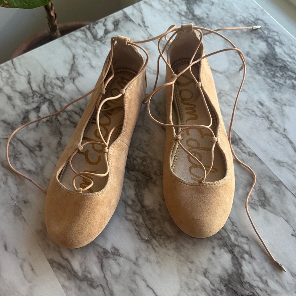 SAM EDELMAN Flynt Lace-Up Ballet Flats